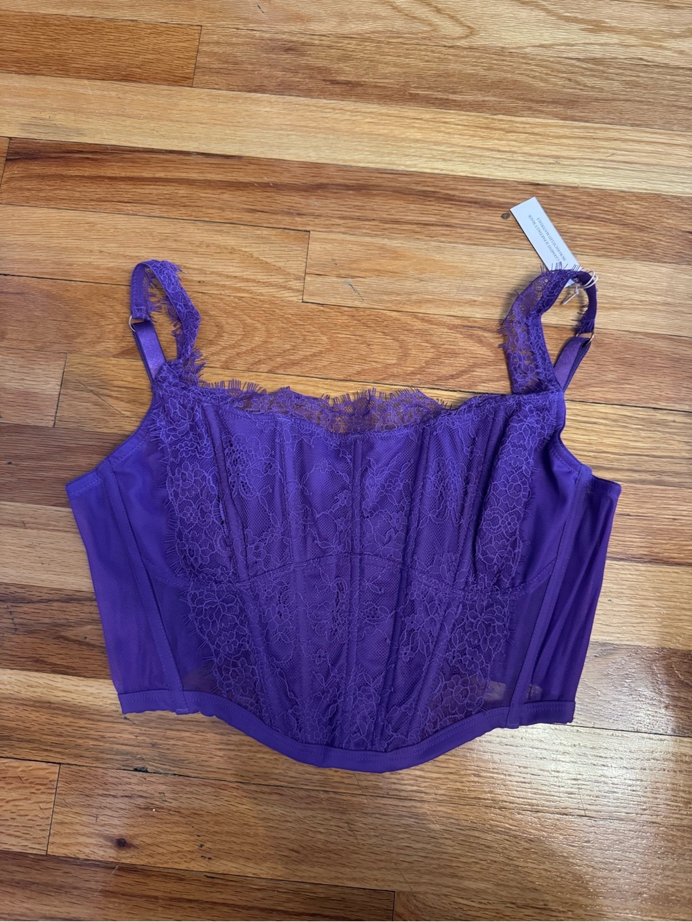 NWT Victoria Secret Purple Lace Bustier Crop Top -  Women Intimates & Sleepwear